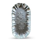 Vintage Hand-Etched Aluminum Serving Trays and Coasters Set