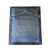 Vintage Framed Winter Landscape Painting with Bridge