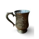 Set of 3 Vintage Brass Decorative Bowls and Mug