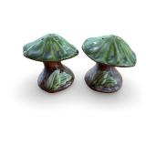 Two Pairs of Ceramic Mushroom Salt and Pepper Shakers