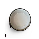 Vintage Woodgrain Ice Bucket with Clear Acrylic Handle and Lid