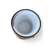 Vintage Woodgrain Ice Bucket with Clear Acrylic Handle and Lid