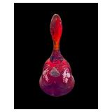 Cranberry Red Art Glass Decorative Bells