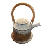 Stoneware Teapot with Matching Tray