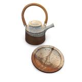 Stoneware Teapot with Matching Tray
