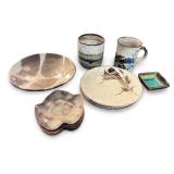Handmade Pottery Dishware Set with Bowls, Mugs, Plates and Small Dishes