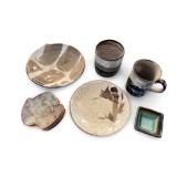 Handmade Pottery Dishware Set with Bowls, Mugs, Plates and Small Dishes