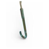 Vintage Pink Umbrella with Green Handle and Unique Canopy