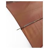 Vintage Pink Umbrella with Green Handle and Unique Canopy