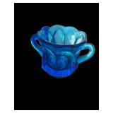 Collection of 4 Vintage Blue Glass Decor Pieces