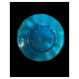 Vintage Blue Art Glass Pitcher