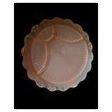 Pink Depression Glass Bowl & Platter