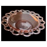 Pink Depression Glass Bowl & Platter