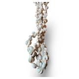 Pair of Vintage Shell and Beaded Hanging Plant Holders