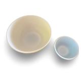 Set of 2 Vintage Pyrex Mixing Bowls Yellow and Blue