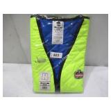 NEW Chill-Its 6665 Evaporative Cooling Vest - Embedded Polymers, Zipper Closure - LIME - XXL