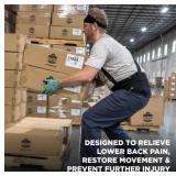 NEW Ergodyne ProFlex 2000SF 840D Spandex Back Support Brace with Sticky Fingers - BLACK - LARGE