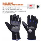 NEW Ergodyne ProFlex 817WP Thermal Waterproof Winter Work Gloves - Reinforced Palms - MEDIUM