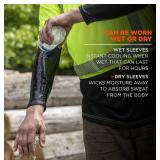 NEW Ergodyne Chill-Its 6690 Cooling Arm Sleeves - Performance Knit (Pair) - BLACK - LARGE