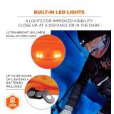 NEW Ergodyne N-Ferno 6804 Performance Fleece Beanie Winter Hat with LED Lights - ORANGE - OSFM