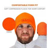 NEW Ergodyne N-Ferno 6804 Performance Fleece Beanie Winter Hat with LED Lights - ORANGE - OSFM