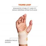 NEW Ergodyne ProFlex 420 Wrist Wrap Support - Thumb Loop - TAN - S/M