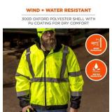 NEW Ergodyne GloWear 8379 2-in-1 Hi-Vis Winter Bomber Jacket - Type R, Class 3 - LIME 3XL