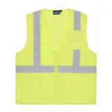 NEW Aware Wear ERB Aware Wear S363P Class 2 Mesh Hi-Viz Safety Vests - LIME XL
