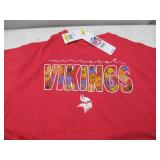 NEW Pair of WOMENS Short Sleeve Minnesota Vikings T-Shirts - Teal and Pink - LARGE NEW Pair of WOMENS Short Sleeve Minnesota Vikings T-Shirts - Teal and Pink - LARGE