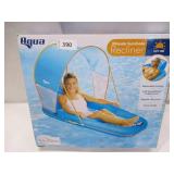 Aqua Ultimate Sunshade Recliner Pool Lounge, Blue and Pineapple Aqua Ultimate Sunshade Recliner Pool Lounge, Blue and Pineapple