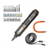 NEW Worx 4V 3-Speed Cordless Screwdriver with 36 Piece Accessory Kit and Case NEW Worx 4V 3-Speed Cordless Screwdriver with 36 Piece Accessory Kit and Case