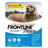 Frontline Plus Flea and Tick Dog Treatment 23-44 lb, 7+1 Doses Frontline Plus Flea and Tick Dog Treatment 23-44 lb, 7+1 Doses