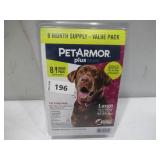 NEW PetArmor Plus Topical Flea and Tick Prevention for Dogs, 8-Month Supply, Large Dogs 45 to 88 lbs. NEW PetArmor Plus Topical Flea and Tick Prevention for Dogs, 8-Month Supply, Large Dogs 45 to 88 lbs.
