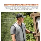 NEW Ergodyne Chill-Its 6665 Evaporative Cooling Vest - Embedded Polymers, Zipper Closure - Gray - MEDIUM