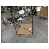 Welded Black Metal Frame Built to Fit Onto Pallets with Angled Roof - Perfect for Projects Welded Black Metal Frame Built to Fit Onto Pallets with Angled Roof - Perfect for Projects