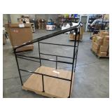 Welded Black Metal Frame Built to Fit Onto Pallets with Angled Roof - Perfect for Projects Welded Black Metal Frame Built to Fit Onto Pallets with Angled Roof - Perfect for Projects