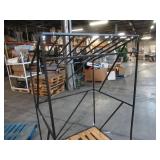 Welded Black Metal Frame Built to Fit Onto Pallets with Angled Roof - Perfect for Projects Welded Black Metal Frame Built to Fit Onto Pallets with Angled Roof - Perfect for Projects