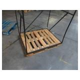 Welded Black Metal Frame Built to Fit Onto Pallets with Angled Roof - Perfect for Projects Welded Black Metal Frame Built to Fit Onto Pallets with Angled Roof - Perfect for Projects