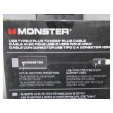 NEW Monster USB Type-C Plug to HDMI Plug Cable - 5.9 Ft NEW Monster USB Type-C Plug to HDMI Plug Cable - 5.9 Ft