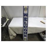 South Dakota State Jack Rabbits Double Sided Welcome Sign - Wooden - Roughly 6 South Dakota State Jack Rabbits Double Sided Welcome Sign - Wooden - Roughly 6