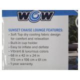 NEW WOW Sports Sunset Chaise Lounge Inflatable Pool and Beach Chair NEW WOW Sports Sunset Chaise Lounge Inflatable Pool and Beach Chair