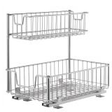 TRINITY Wire Undersink Organizer with Slide, 2-pack TRINITY Wire Undersink Organizer with Slide, 2-pack