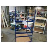 Adjustable Blue Metal Frame Built to Fit Onto Pallets - Perfect for Projects Adjustable Blue Metal Frame Built to Fit Onto Pallets - Perfect for Projects