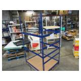Adjustable Blue Metal Frame Built to Fit Onto Pallets - Perfect for Projects Adjustable Blue Metal Frame Built to Fit Onto Pallets - Perfect for Projects