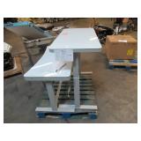 Pair of White Metal Motorized Desks - Both With Issues Pair of White Metal Motorized Desks - Both With Issues