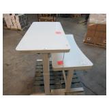 Pair of White Metal Motorized Desks - Both With Issues Pair of White Metal Motorized Desks - Both With Issues