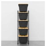 SafeRacks Storage Bin Rack, 5 Tote Capacity, NSF Certified SafeRacks Storage Bin Rack, 5 Tote Capacity, NSF Certified