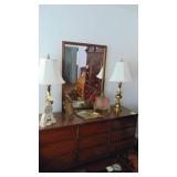 MMC 9 Drawer Dresser with Mirror, 60" x 31.5" x 18" (Contents on top not Included)