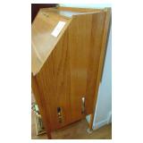 Antique Solid Oak Writing Desk with Key, 28" x 41.5" x 16"