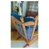 Oak Platform Rocker with Stool